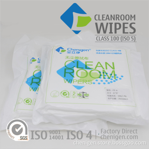 Class 100 ISO 5 Lint-Free Wipes Cleanroom Wipers